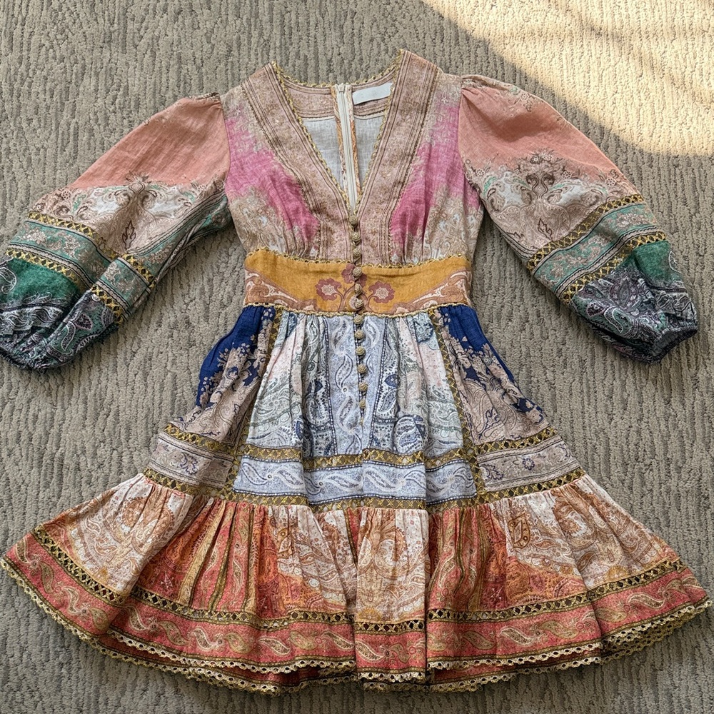 Zimmermann Multicolor Dress with Patterned Design